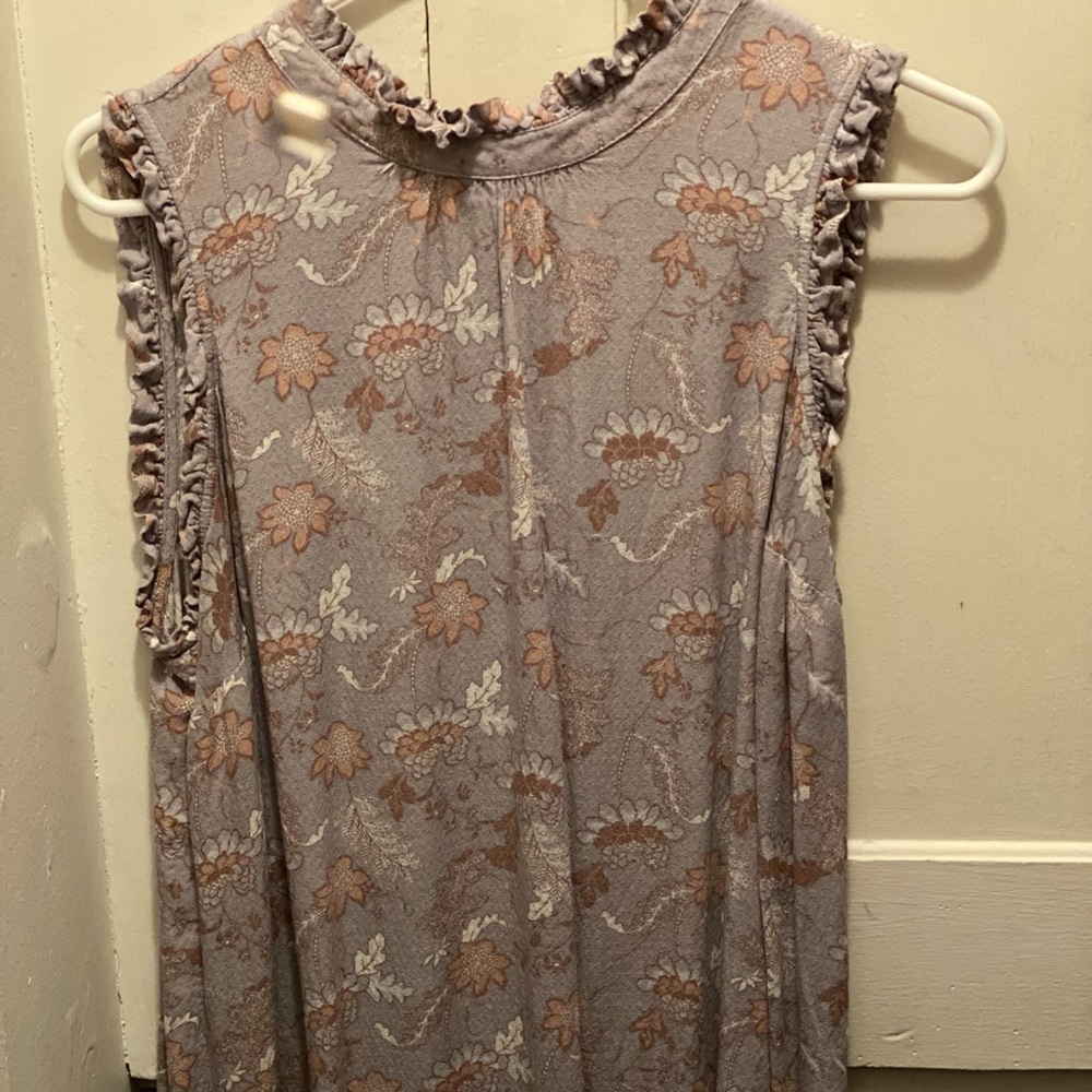 Floral Light Purple Blouse